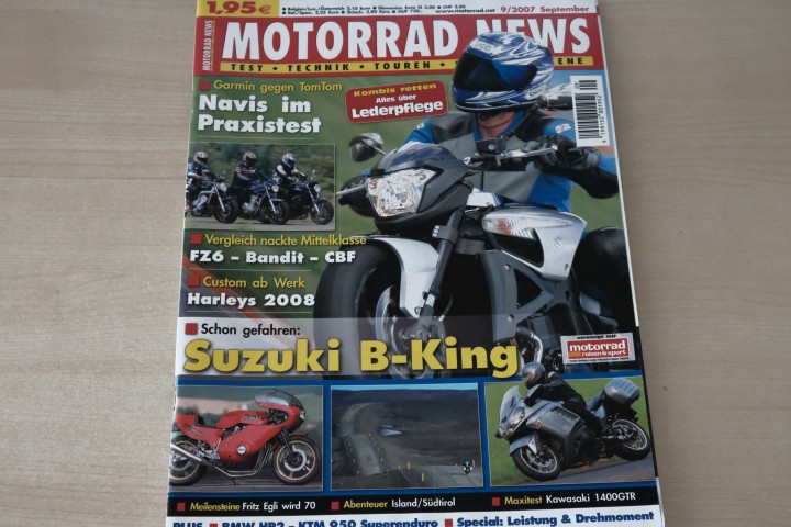 Deckblatt Motorrad News (09/2007)